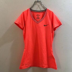 NIKE/ナイキ 半袖 DRI-FIT Tシャツ 蛍光オレンジ レディース S