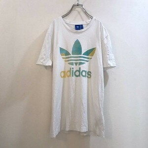 ビッグロゴ★ADIDAS/アディダス 半袖 Tシャツ ホワイト 白 メンズ 2XO　トレフォイル