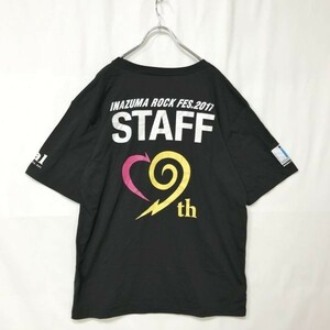 STAFF用★フェス イナズマロックフェス STAFF　Tシャツ ブラック サイズXL