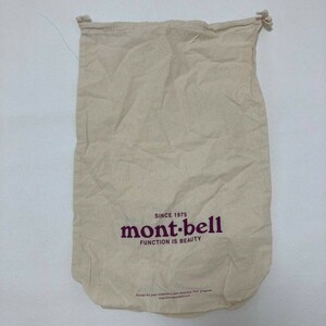 mont-bell/モンベル コットン 大きめ巾着袋 アウトドア アイボリー
