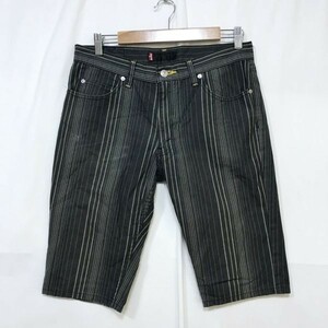 LEVIS/リーバイス ハーフパンツ ストライプ柄 コットン100% ダークグリーン系 サイズ32