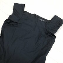 美品 UNITED ARROWS ユナイテッドアローズ フリルドレス ワンピース 40(L) 黒 ブラック フレアスカート 日本製 国内正規品レディース_画像5