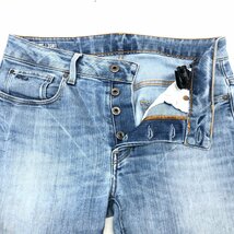 ●G-STAR RAW ジースター USED加工 ストレート デニム パンツ 31 w82 濃紺 インディゴ 国内正規品 メンズ 紳士_画像7