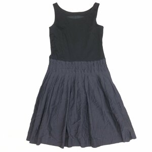 Ray BEAMS ビームス プリーツスカート ドレス ワンピース 1(M) 黒 ブラック ノースリーブ 日本製 国内正規品 レディース 女性用 婦人