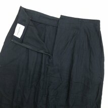 UNITED ARROWS ユナイテッドアローズ ストレッチ 麻 リネン ロング スカート 38(M) w68 黒 ブラック 日本製 国内正規品 レディース_画像5