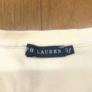 RALPH LAUREN ラルフローレン コットン カットソー 5f(L相当) アイボリー 半袖 Tシャツ 国内正規品 レディース 女性用 婦人の画像3