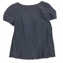 UNITED ARROWS GLR ユナイテッドアローズ ギャザー カットソー 38(M) 黒 ブラック パフスリーブ 日本製 国内正規品 レディース 女性用_画像2