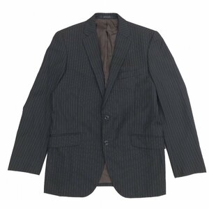 ●MONSIEUR NICOLE ムッシュニコル ストライプ テーラードジャケット 46(M) ダークブラウン 国内正規品 メンズ 紳士