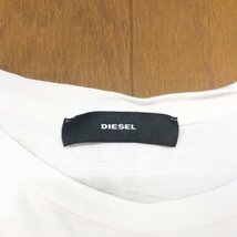 DIESEL ディーゼル ロゴプリント ロング Tシャツ XS 白 ホワイト 半袖 チュニック カットソー 国内正規品 レディース 女性用_画像3