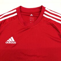 adidas アディダス climacool ロゴプリント 吸水速乾 ドライ Tシャツ M 赤 レッド 国内正規品 メンズ 紳士_画像5