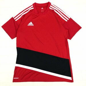 adidas アディダス climacool ロゴプリント 吸水速乾 ドライ Tシャツ M 赤 レッド 国内正規品 メンズ 紳士