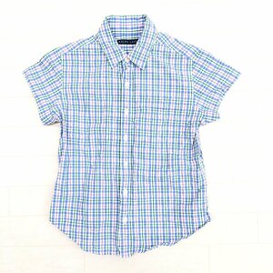 RALPH LAUREN Ralph Lauren check pattern shirt 7(S) short sleeves blouse domestic regular goods lady's for women 