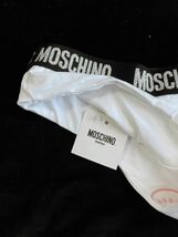 新品モスキーノ MOSCHINO★ロゴビキニ 水着トップスS ビキニS ホワイト/ブラック日本参考サイズM スイムウエア女性下着_画像4