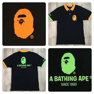 APE HEAD ポロシャツ Mサイズ black a bathing ape BAPE polo shirt エイプ ベイプ アベイシングエイプ i58