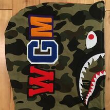 ★XXL★ 1st camo green × Red 袖切り替え シャーク パーカー shark full zip hoodie a bathing ape BAPE エイプ ベイプ 2XL 迷彩 i59_画像4