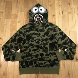 ミニオン シャーク パーカー Lサイズ a bathing ape BAPE camo MINIONS shark full zip hoodie エイプ ベイプ アベイシングエイプ z65