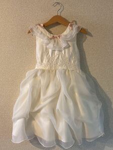 ( beautiful goods ) formal dress Kids girl child dress white 110 presentation 