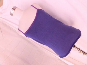 ei-1486 ■　off lesson　■　レディース　キャミソール　袖なし　紫　サイズM 　青紫にラメ入り縁取りのキャミソール