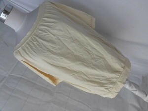 ei-1784　■　natural warm　■ レディース　カットソー　半袖　淡い黄色　サイズM　衿広幅のカットソー