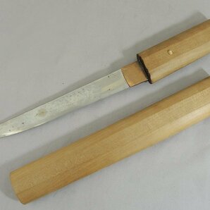 無銘 短刀 白鞘 登録証有り 中古 現状 刃渡り18.2ｃｍ 刀袋  Japanese SAMURAI swordの画像2