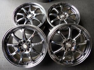 MF8842【送料無料18インチ】4本 WORK エモーション XD9 中古アルミホイール プリウスα オデッセイ等 ★18×7.5J 114.3/5H ET48★