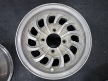 GM0040【送料無料13インチ】4本 TOPY トピー ディッシュホイール 中古アルミホイール 当時物 中古アルミ ▼13×5.5J 114.3/4H ET約20▼_画像4