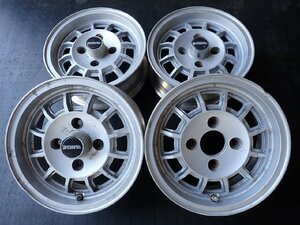 MF8889【送料無料13インチ】4本 ZONA SPOKE9 中古アルミホイール ハコスカ ケンメリ 180SX 旧車 ▼13×5J 114.3/4H ET20▼