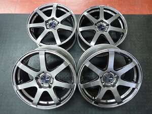 GM0111【送料無料17インチ】4本 ENKEI エンケイ PF07 中古アルミホイール マークX クラウン等 ★17×8J 114.3/5H ET48★