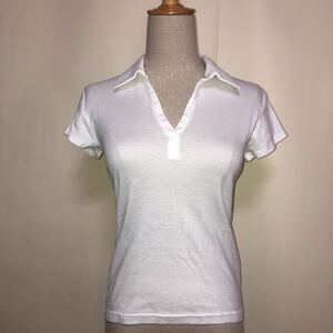 Y2303033 SaKuRa open color cap sleeve cotton 100% lady's polo-shirt .... adult lovely cool lovely Kiyoshi .