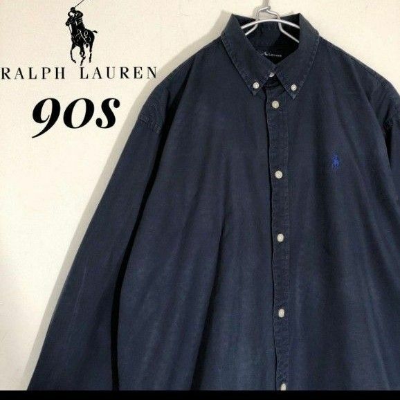 【人気カラー】 RALPH LAUREN ラルフローレン　ポニーロゴ刺繍 90S 　BDシャツ