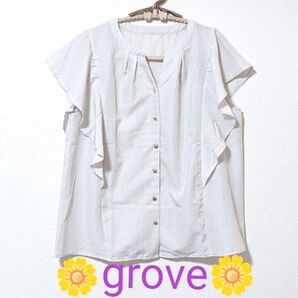 【grove グローブ】ノースリーブ ブラウス Mサイズ