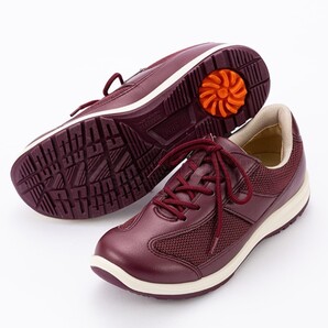 新品/日本製/22.5㎝/19250円/アサヒメディカルウォーク/新製品/L030/L003/ワイン/レディース/幅広/4E/ひざ/ウォーキング/ファスナー