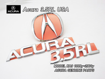 レジェンドKA9中期【ACURA】アキュラ3.5RL純正USエンブレムセット-リア3点(99-01yモデル)/USDM北米仕様USAホンダLEGENDシンボルAマーク仕様_画像1