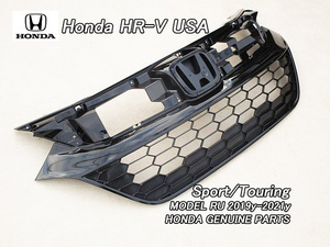 ヴェゼルRU後期【HONDA】ホンダHR-V純正USフロントグリルベース艶黒(19-20y)Sport/USDM北米仕様HRVベゼルVEZEL.RSナンバープレート無しUSA