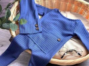  newborn baby { new bo-n} waffle knitted ( baby clothes ) Jump suit & hat [ set price ]0-1M|newborn memory photographing .