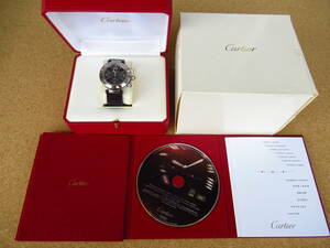  Cartier si- timer Chrono black face men's self-winding watch beautiful goods bacteria elimination washing ending breath. tekali less accessory attaching super-discount!!