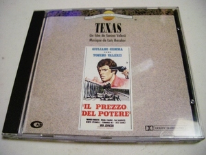 CD TEXAS(Il Prezzo Del Potere) саундтрек /Luis Bacalov