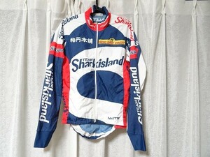 希少 日本製 VALETTE バレット TEAM Sharkisland 梅丹本舗 Meitan 薄手 長袖 サイクルジャージ 自転車 ロードバイク Mサイズ