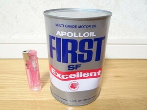 未開栓 ビンテージ 出光 アポロ APOLLOIL FIRST Excellent アポロイル ファースト 10W-30 エンジンオイル モーターオイル 1L 旧車 当時物