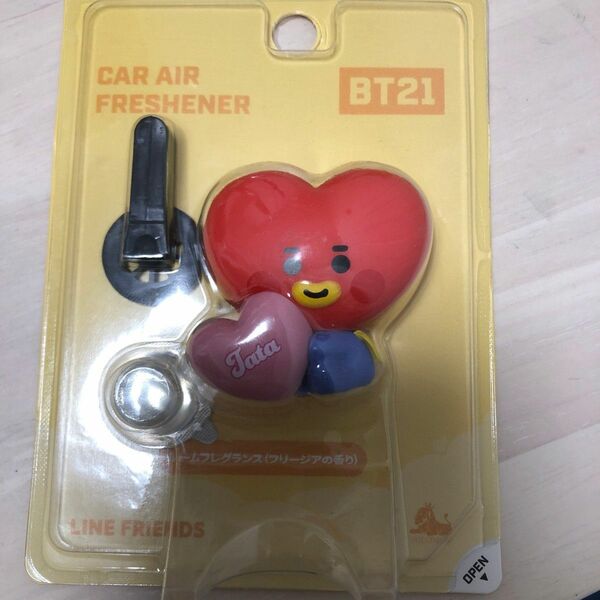 公式 BT21 カーエアフレッシュナー 車 ルームフレグランス フィギュア 芳香剤 TATA テヒョン V