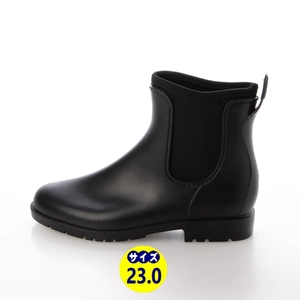  lady's short rain boots rain shoes boots rain shoes Neo pre n material new goods [22032-BLK-230]23.0cm