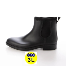 メンズレインブーツ　レインシューズ　長靴　雨靴　ネオプレン素材　新品『22033-BLK-3L』28.0cm相当_画像1