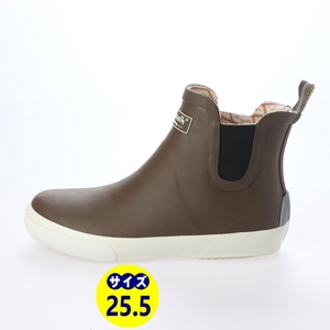  men's rain boots rain shoes boots rain shoes natural rubber material new goods [20088-BRN-255]25.5cm stock one . sale 