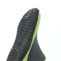メンズレインブーツ　レインシューズ　長靴　雨靴　天然ゴム素材　新品『20089-blk-grn-255』25.5cm　在庫一掃セール_画像4