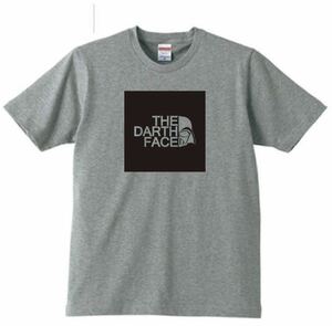 【送料無料】【新品】THE DARTH FACE ダースフェイス Tシャツ パロディ おもしろ プレゼント メンズ グレー Mサイズ