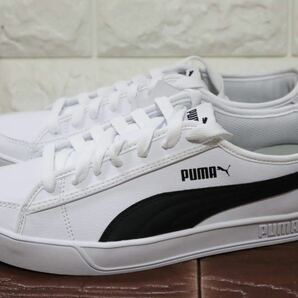 新品 27㎝ PUMA プーマ PUMA SMASH V2 VULC SL メンズ スニーカー ユニセックス ホワイト ブラック 通学 通勤 運動靴の画像2