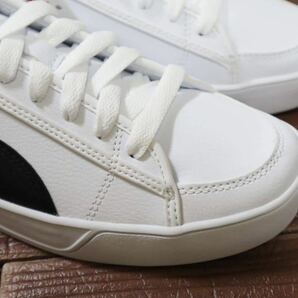 新品 27㎝ PUMA プーマ PUMA SMASH V2 VULC SL メンズ スニーカー ユニセックス ホワイト ブラック 通学 通勤 運動靴の画像4