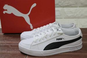 新品 27.5㎝　PUMA プーマ PUMA SMASH V2 VULC SL メンズ　スニーカー　ユニセックス　ホワイト　ブラック 通学　通勤　運動靴