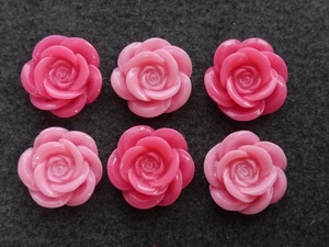  plastic parts handicrafts * accessory parts rose parts 6 piece set deco parts 