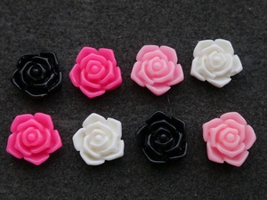  plastic parts handicrafts * accessory parts rose parts 8 piece set deco parts 